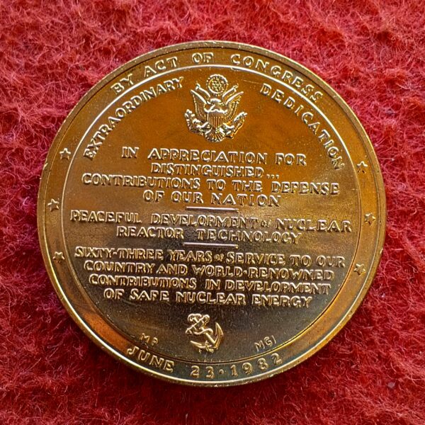 United States (USA) Medal - Admiral Hyman Rickover - Image 2