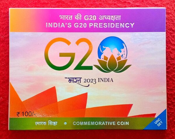 2023 – India’s G20 Presidency UNC 1 Coin Set (Rs.100) Kolkata Mint