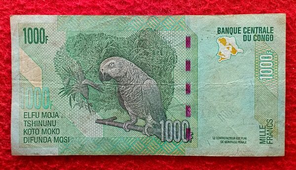 Democratic Republic of the Congo 1000 Francs 2022 Banknote - Image 2