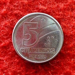 Brazil 5 Cruzeiros Farmer 1990 Coin