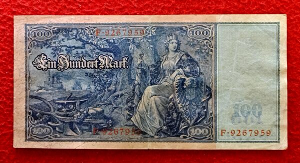 Germany 100 Mark Reichsbanknote Red Seals 1910 Banknote - Image 2