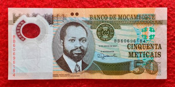 Mozambique 50 Meticais Samora Moises Machel 2017 Polymer Banknote
