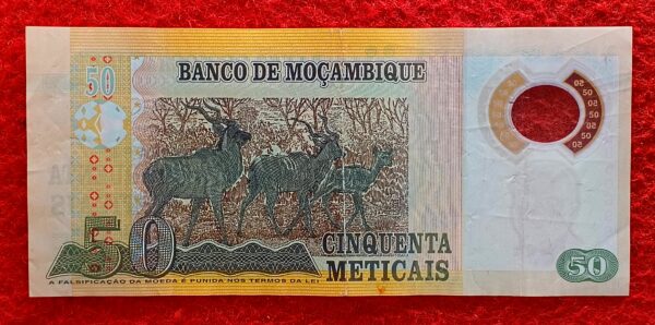 Mozambique 50 Meticais Samora Moises Machel 2017 Polymer Banknote - Image 2