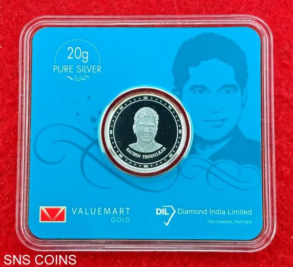 Sachin Tendulkar 20g Swiss Silver Limited Edition Memorabillia Coin. - Image 2