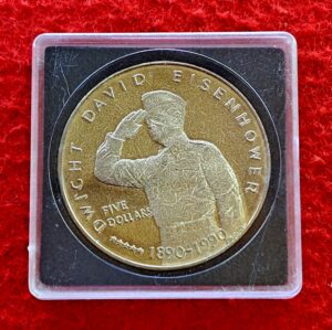 Marshall Islands 5 Dollars Dwight David Eisenhower 1990 Coin