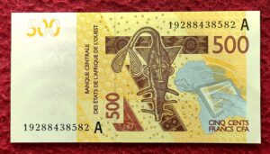 Western African States 500 Francs Pair of Hippopotami 2012 Banknote