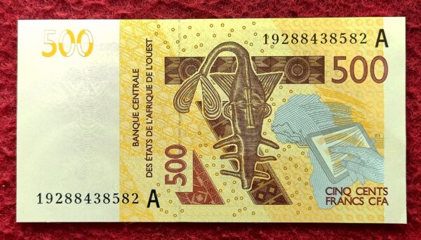 Western African States 500 Francs Pair of Hippopotami 2012 Banknote