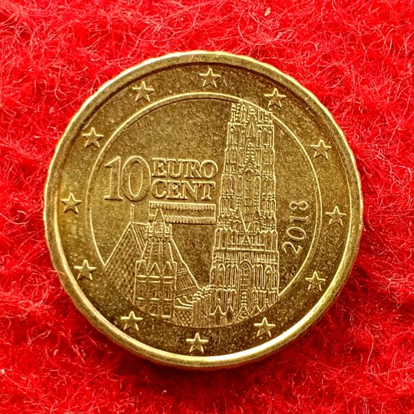Austria 10 Euro Cent 2nd map St. Stephen’s Cathedral 2018 Coin