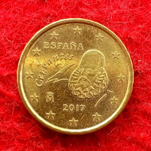 Spain 10 Euro Cent 2nd Map Head of the Spanish Writer Miguel de Cervantes 2017 Coin