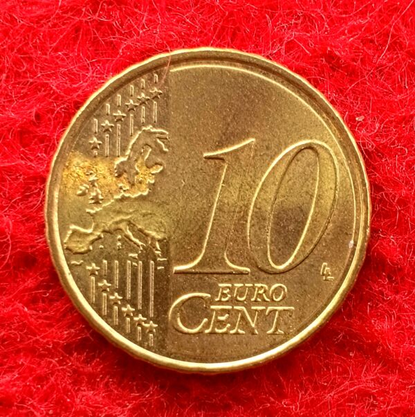 Spain 10 Euro Cent 2nd Map Head of the Spanish Writer Miguel de Cervantes 2017 Coin - Image 2