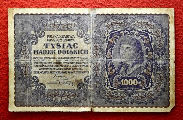 Poland 1000 Marks T. Kosciuszko 1919 Note
