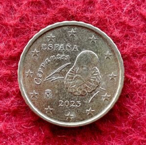 Spain 10 Euro Cent Spanish Writer Miguel 2nd Map 2023 Coin