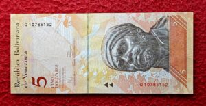 Venezuela 5 Bolivares 2011 Banknote