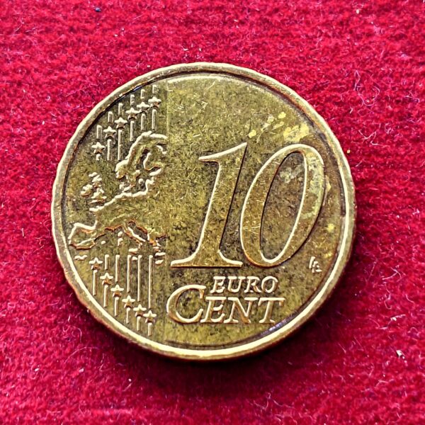 Greece 10 Euro Cents Rigas Fereos 2nd map 2009 Coin - Image 2
