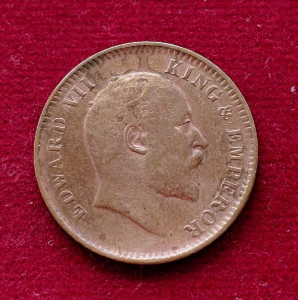 British India 1/4 Anna Edward VII 1907 Coin  - Image 2