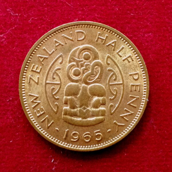 New Zealand 1/2 Penny – Elizabeth II 1965 Coin
