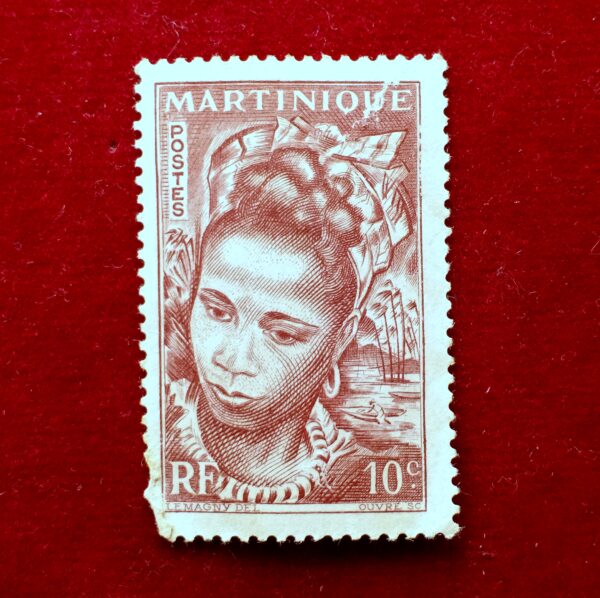 Stamp - 1947 French Colony Martinique 10 Cents
