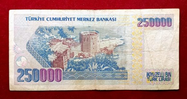 Turkey 250000 Lira President Mustafa Kemal Ataturk Banknote - Image 2