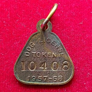 Municipal Corporation of Greater Bombay Vintage Dog License 1957-58 Token (Token No. 10408)