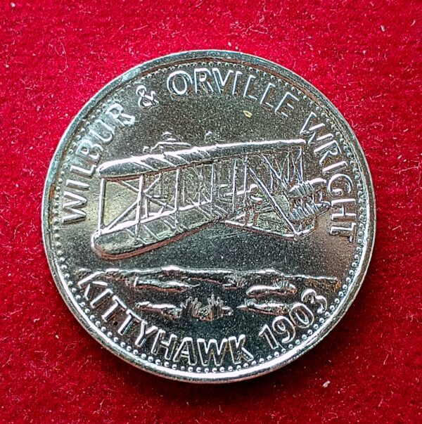 France Shell Token - Man in Flight Wilbur & Orville Wright, Kittyhawk 1903