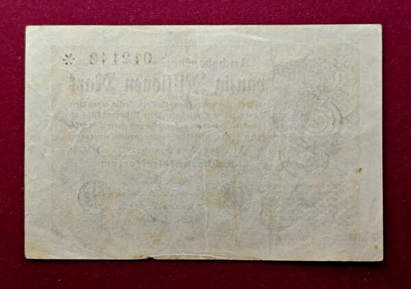 Germany 2,000,000 Mark Reichsbanknote 1923 Banknote - Image 2