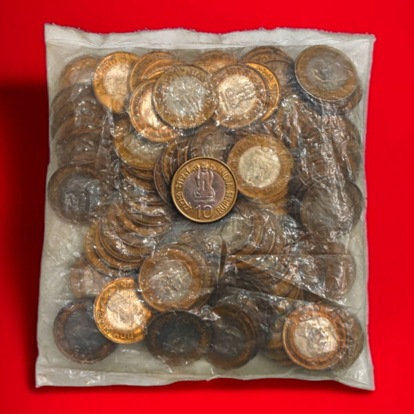10 Rupees Dr. Homi Bhabha 2009 Pack of 100 Coins (Mumbai Mint) - Image 2