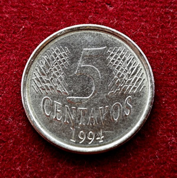 Brazil 5 Centavos 1994 Coin 