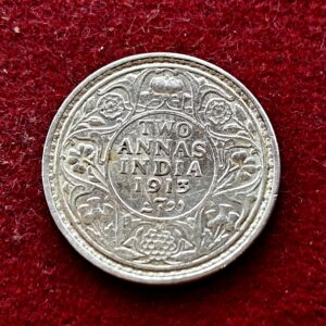 British India 2 Annas - George V 1913 Silver Coin