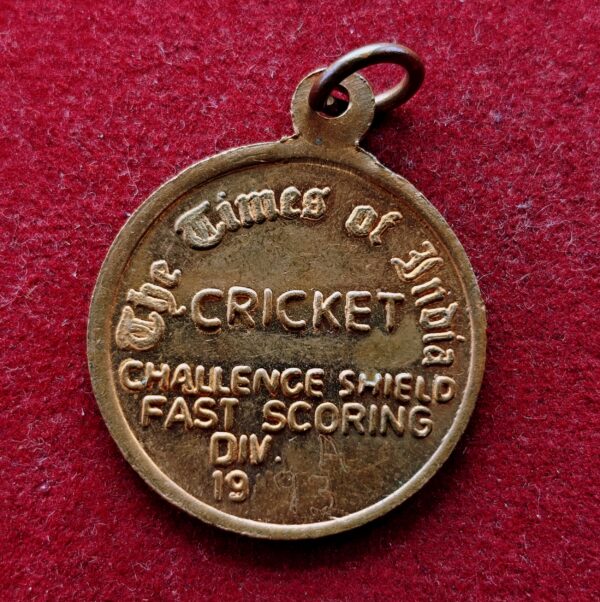 The Times of India - Cricket Challenge  Shield Fast Scoring DIV - A 1993 Medal