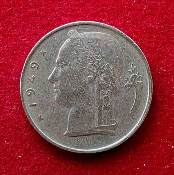 Belgium 5 Francs - Baudouin I 1949 Coin - Image 2
