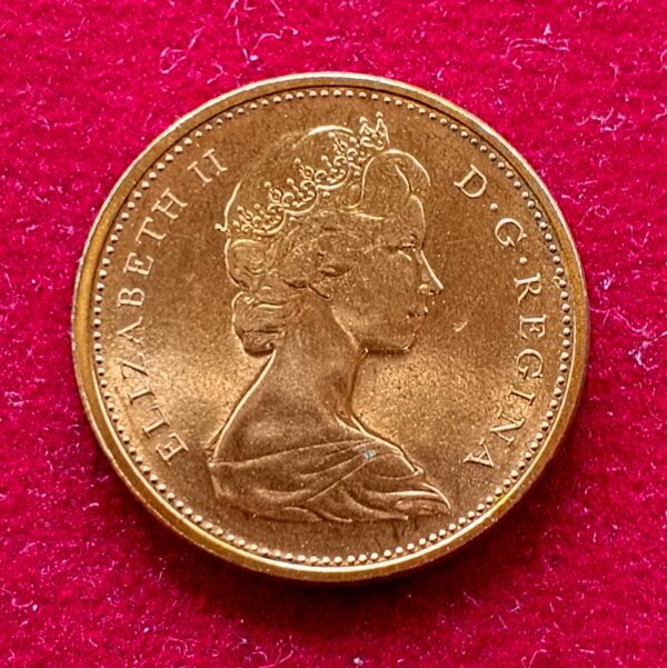 Canada 1 Cent - Queen Elizabeth II 2nd portrait 1965 Coin - Image 2