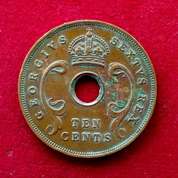East Africa 10 Cents George VI 1950 Coin - Image 2