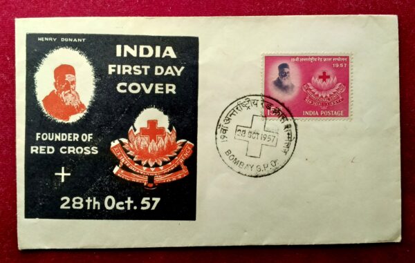 FDC - 1957 Red Cross Henry Dunant