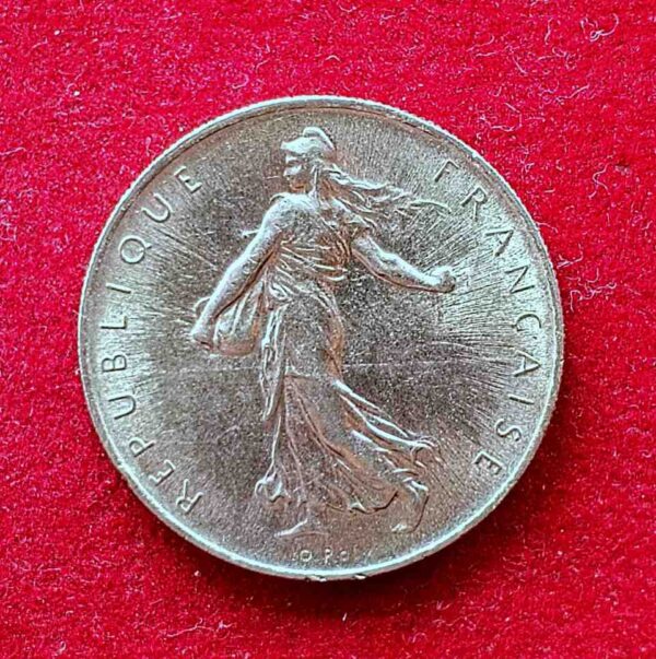 France 1 Franc Signature O. Roty 1968 Coin - Image 2