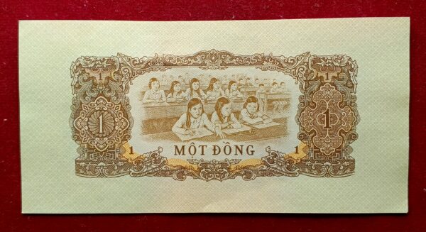 South Vietnam 1 Dong Farmers Harvesting Rice Banknote - Image 2