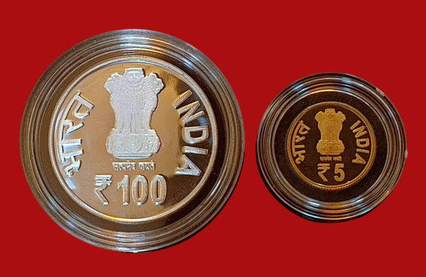 2014 - 175th Birth Anniversary Jamsetji Nusserwanji Tata Proof 2 Coins VVIP Wooden Box - Image 3