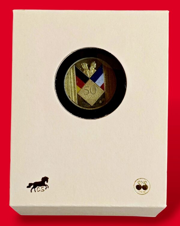 Medal - 50th Anniversary of Franco - German Friendship Commemorative Display Stand (40 mm)
