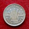 Australia 3 Pence – Elizabeth II 1957 Silver Coin