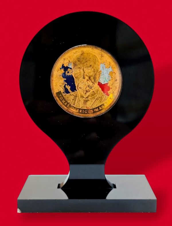Medal : Tomas Garrigue Masaryk – Father of Czechoslovakia First President Display Stand (40 mm)