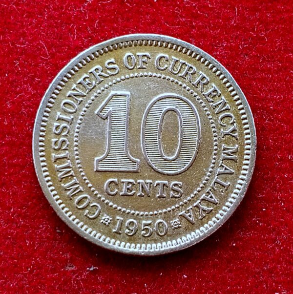 Malaya 10 Cents – George VI 1950 Coin