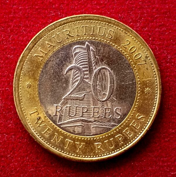 Mauritius 20 Rupees 40th anniversary of The Bank of Mauritius 2007 Commemorative Coin