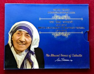 2010 - Birth Centenary of Mother Teresa Hyderabad Mint 1 Coin Set (Rs 100) 