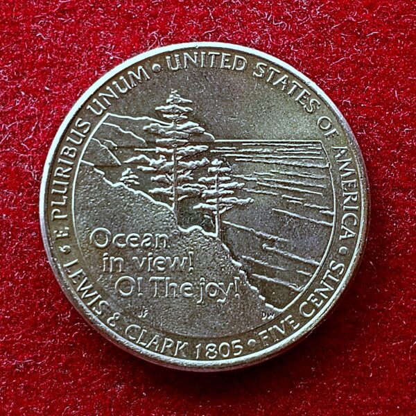 United States (USA) 5 Cents Jefferson Nickel Ocean View 2005 Commemorative Coin