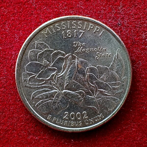 United States (USA) 1/4 Dollar "Washington Quarter" Mississippi 2002 Coin