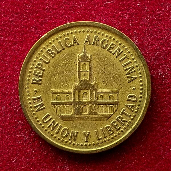 Argentina 25 Centavos The Cabildo Building 1993 Coin - Image 2
