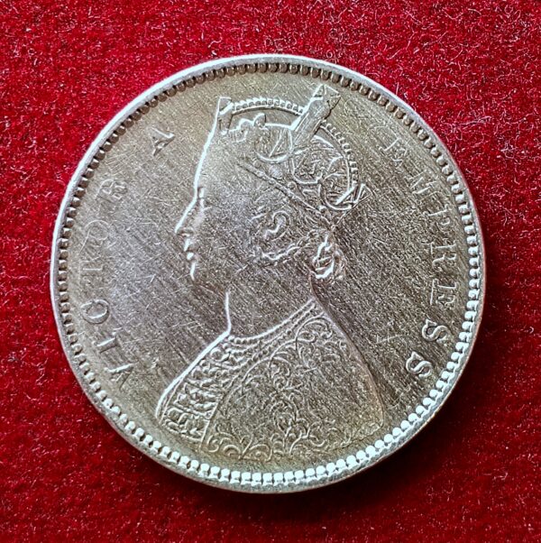 British India 1/2 Rupee - Victoria 1899 Coin - Image 2