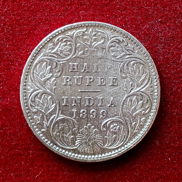 British India 1/2 Rupee - Victoria 1899 Coin