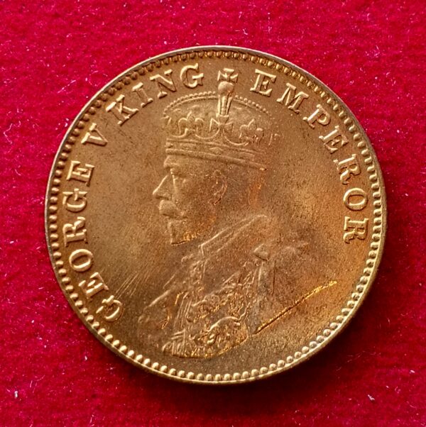 British India 1/4 Anna – George V 1928 UNC Coin - Image 2