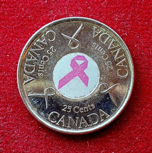  Canada 25 Cents - Elizabeth II Pink Ribbon 2006 Commemorative Coin