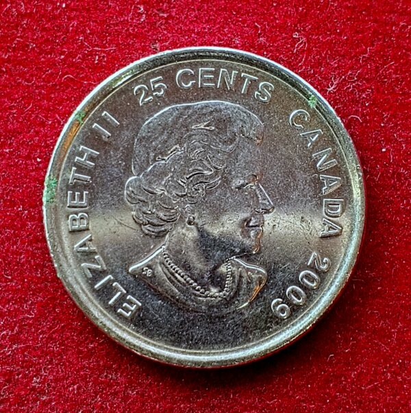 Canada 25 Cents - Elizabeth II Women's Ice Hockey 2009 Commemorative Coin - Image 2